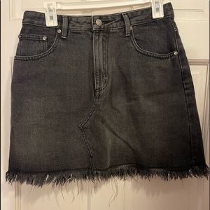 Black Denim Skirt
